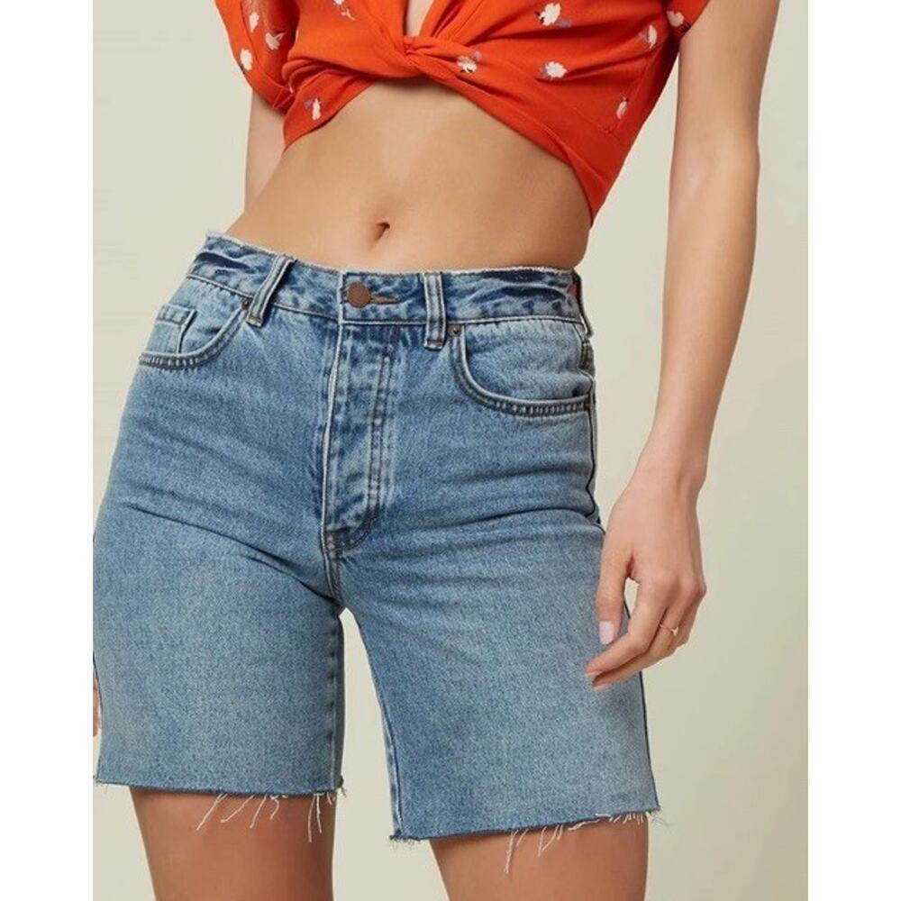 O’NEILL Lauper Drifter Shorts Cut Off Raw Hem Cotton 7” Inseam Sz 27